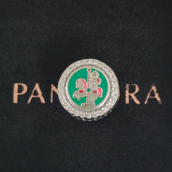 Pandora Dumbo Carousel Bead Charm Bracelet Pendant S925 Silver with box - Picture 2 of 7